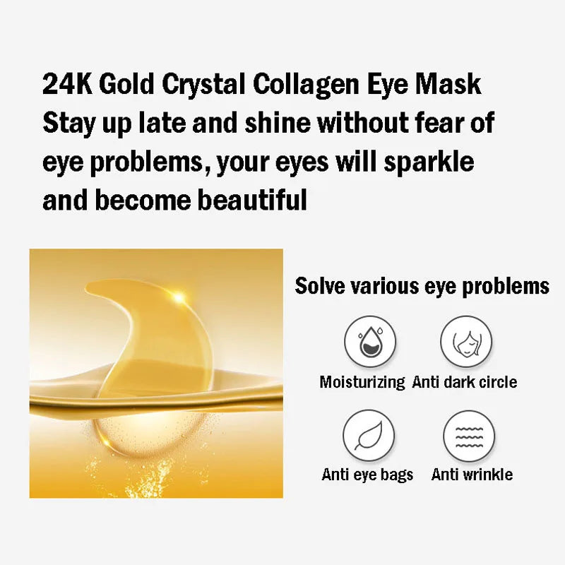 Seaweed Gold Collagen Eye Masks – 60pcs Anti-Aging Care
